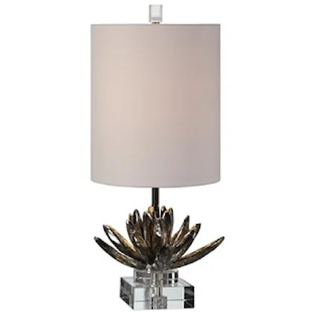  Silver Lotus Accent Lamp